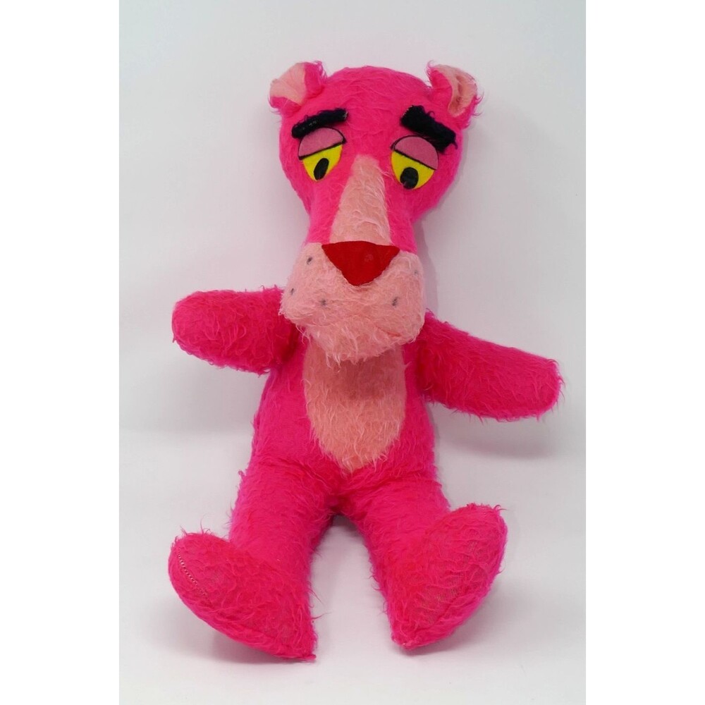 Mighty Star Vintage 1960's Pink Panther 18" Plush Stuffed Animal